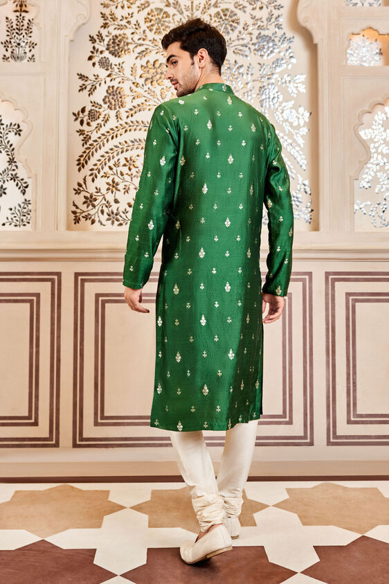 Avyan Kurta, Emerald Green, image 3